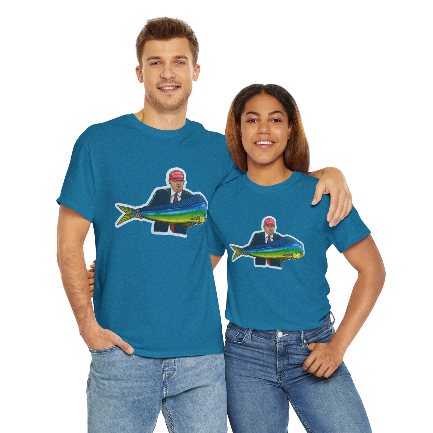 Donald trump fishing unisex heavy cotton t-shirt