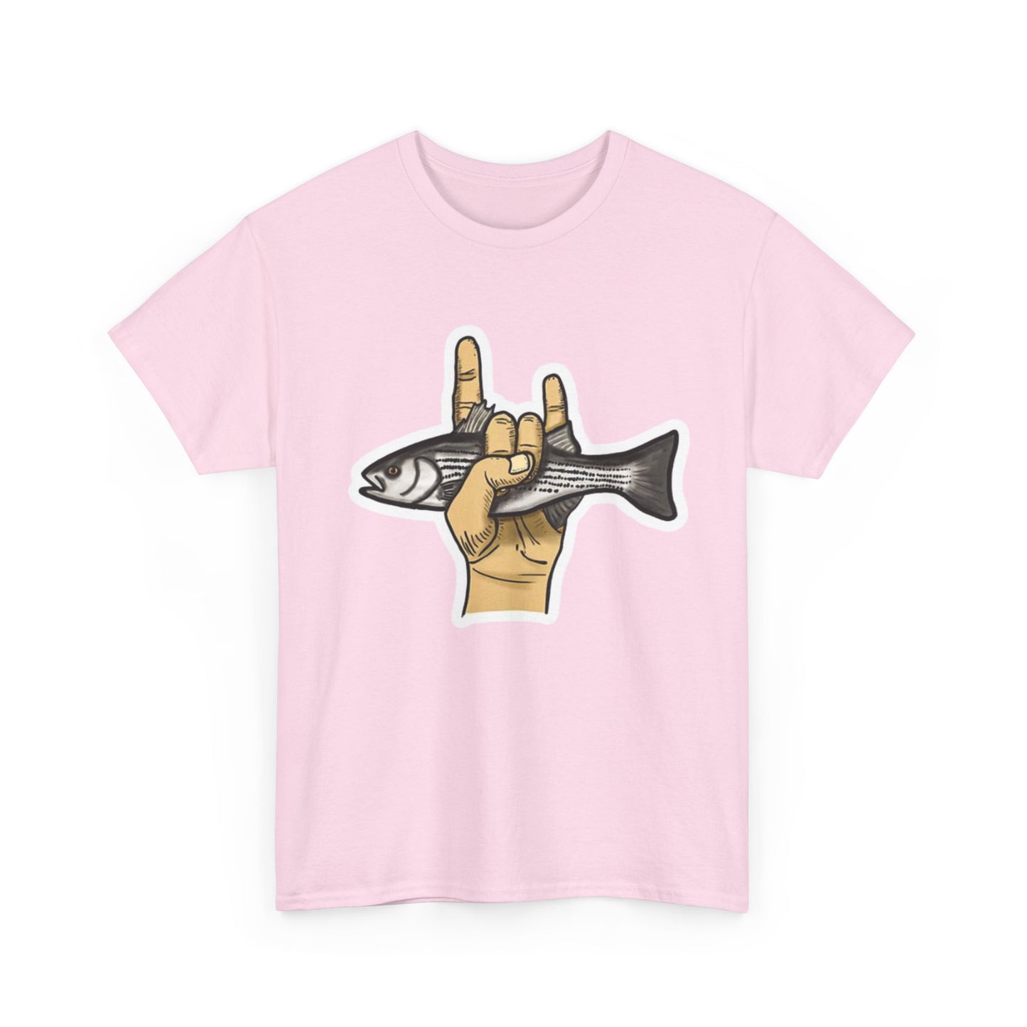 Rock on fish unisex heavy cotton t-shirt
