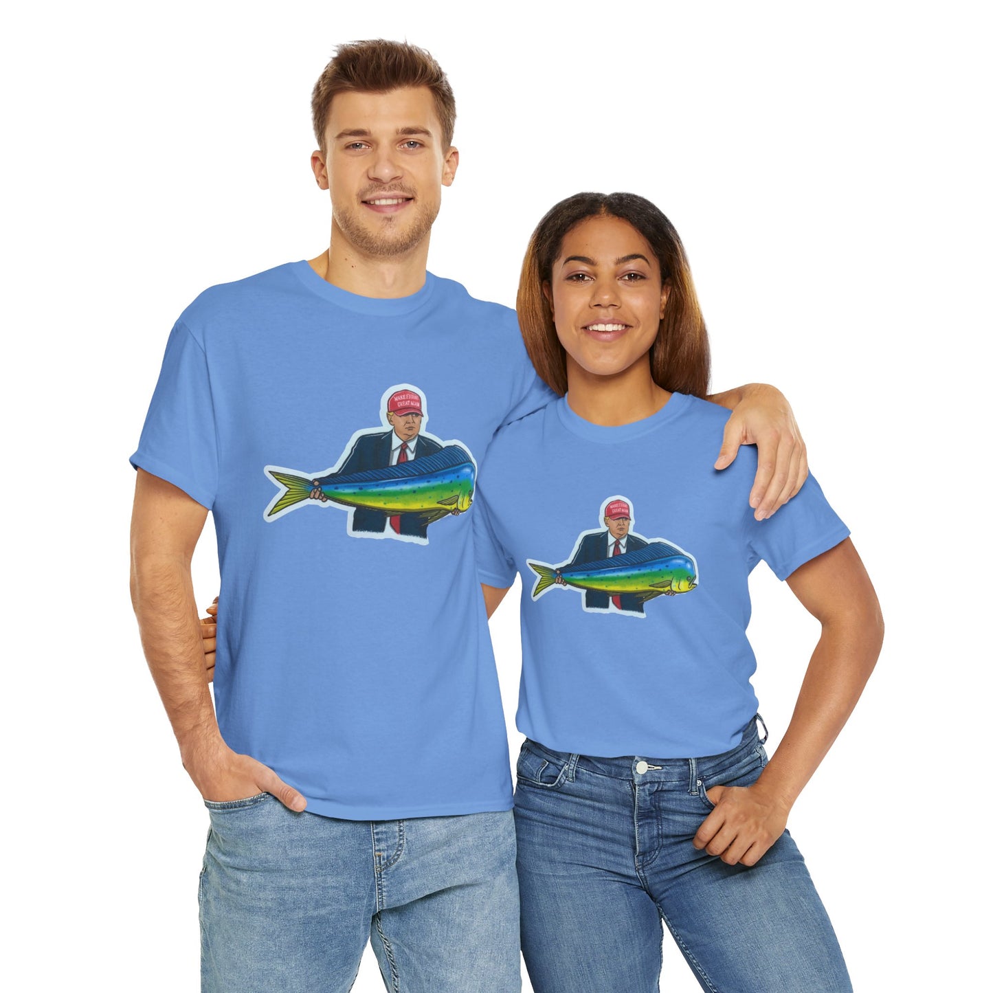 Donald trump fishing unisex heavy cotton t-shirt