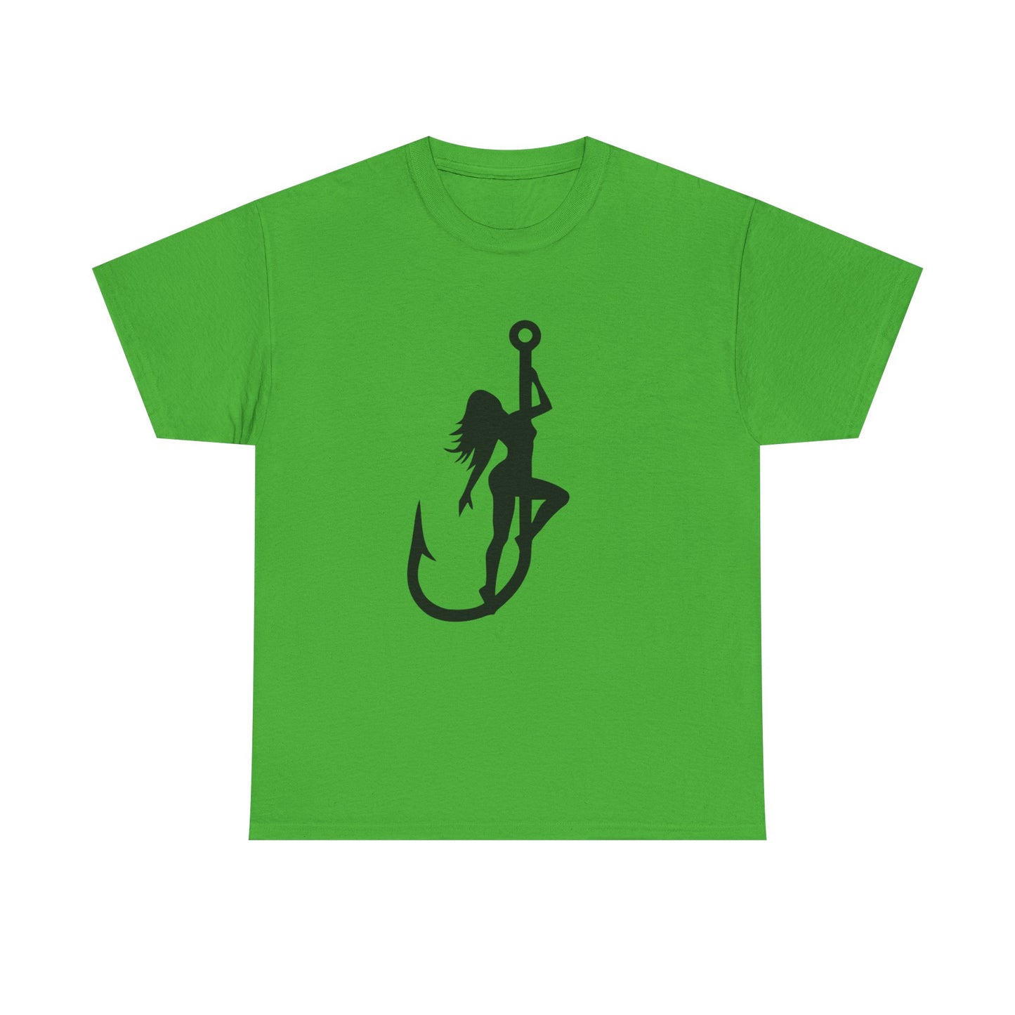 Fishing hook unisex heavy cotton t-shirt