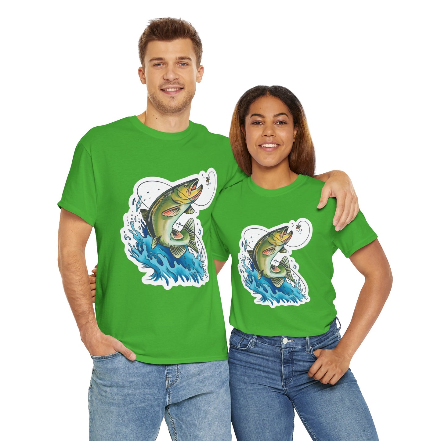 Fishing unisex heavy cotton t-shirt