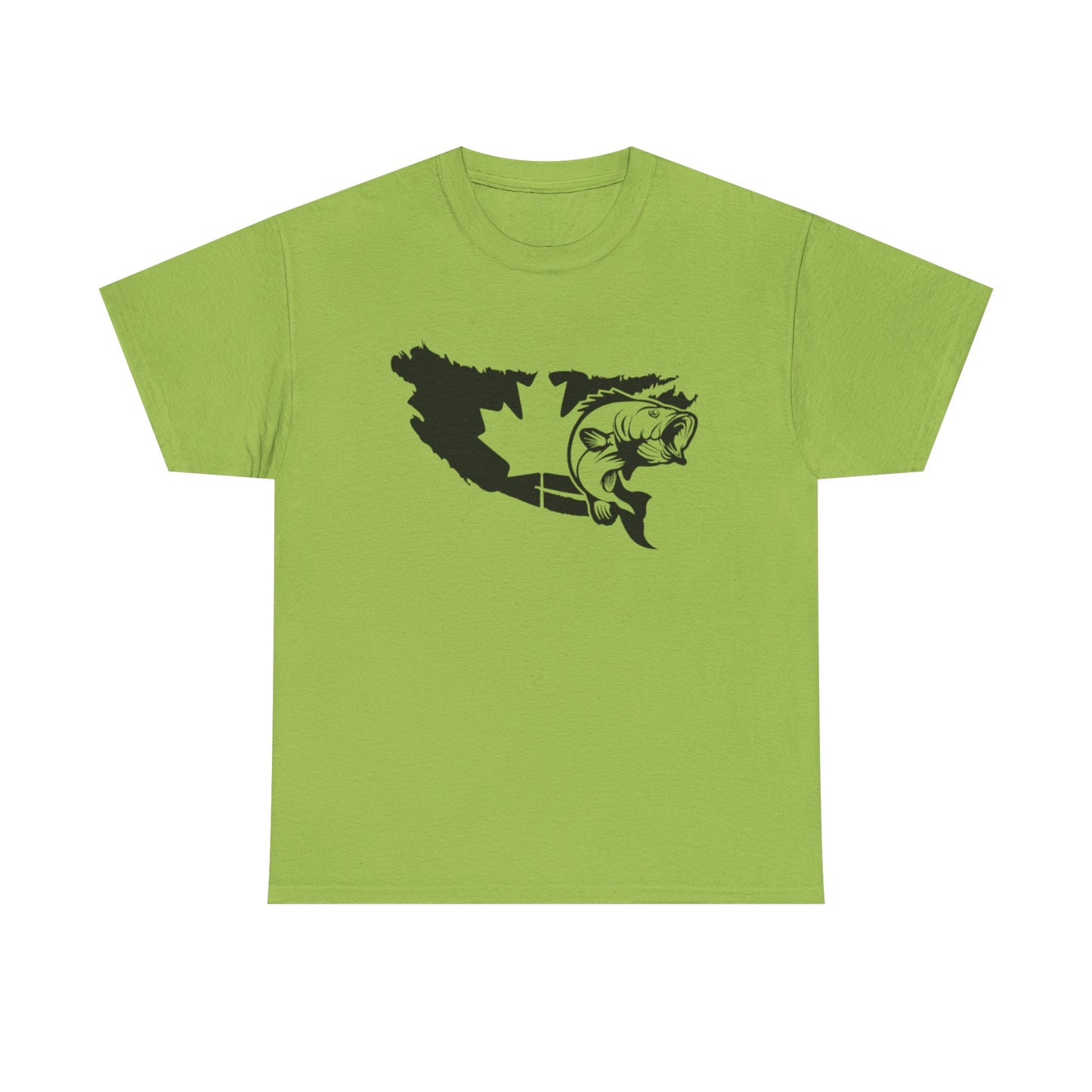 Canada map fishing unisex heavy cotton t-shirt