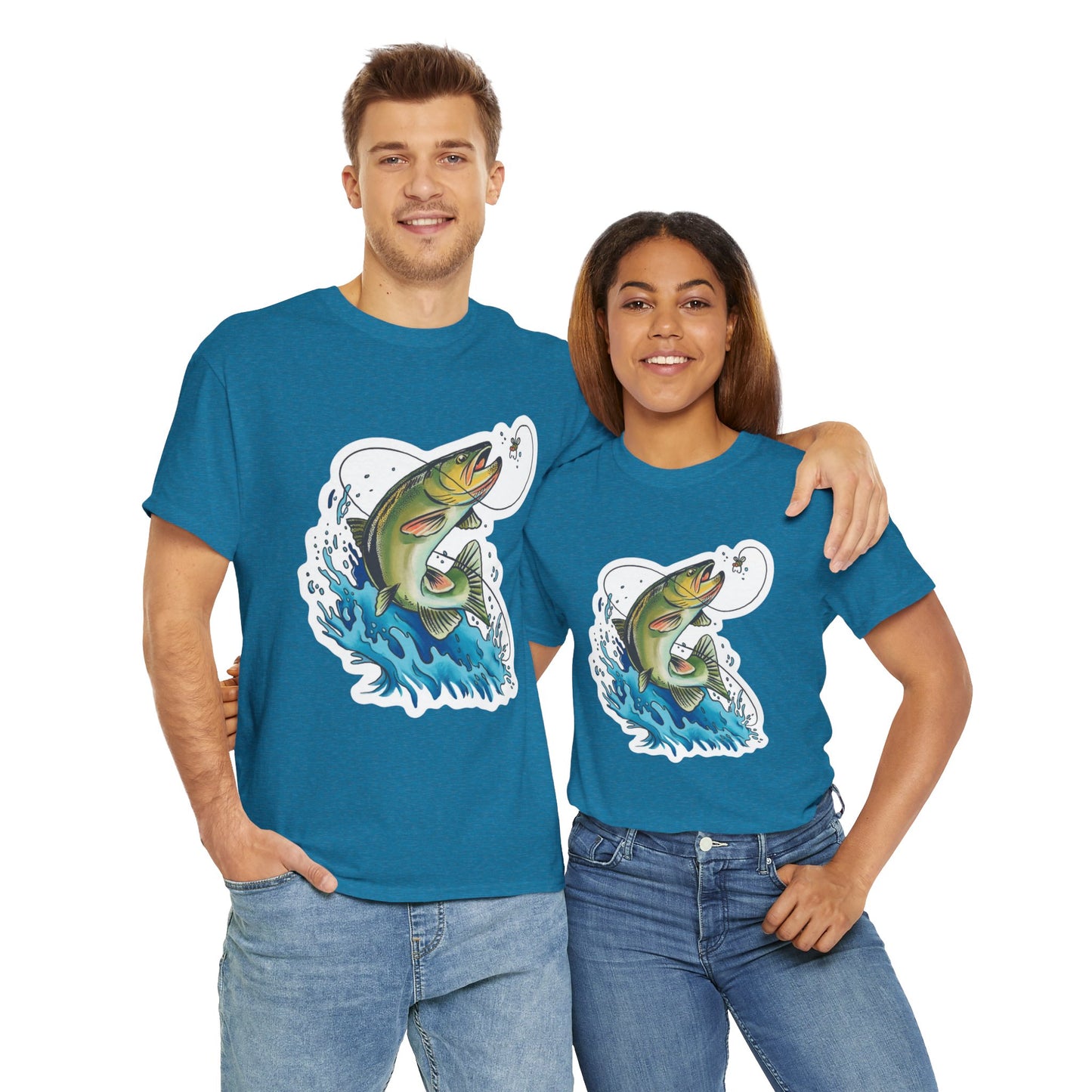 Fishing unisex heavy cotton t-shirt