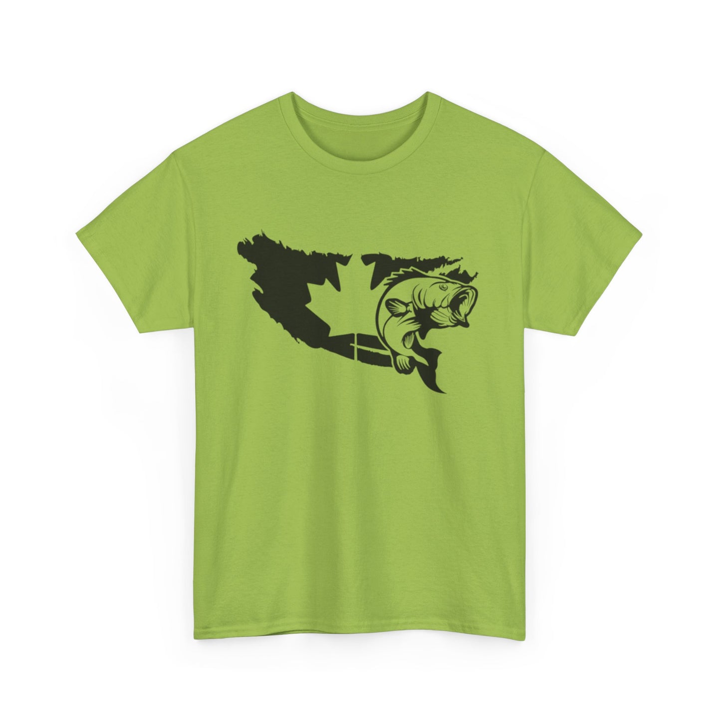 Canada map fishing unisex heavy cotton t-shirt