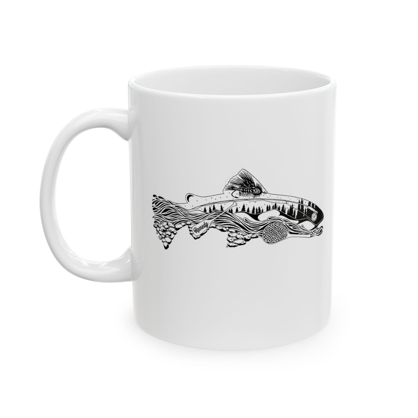 Trout fish design mug