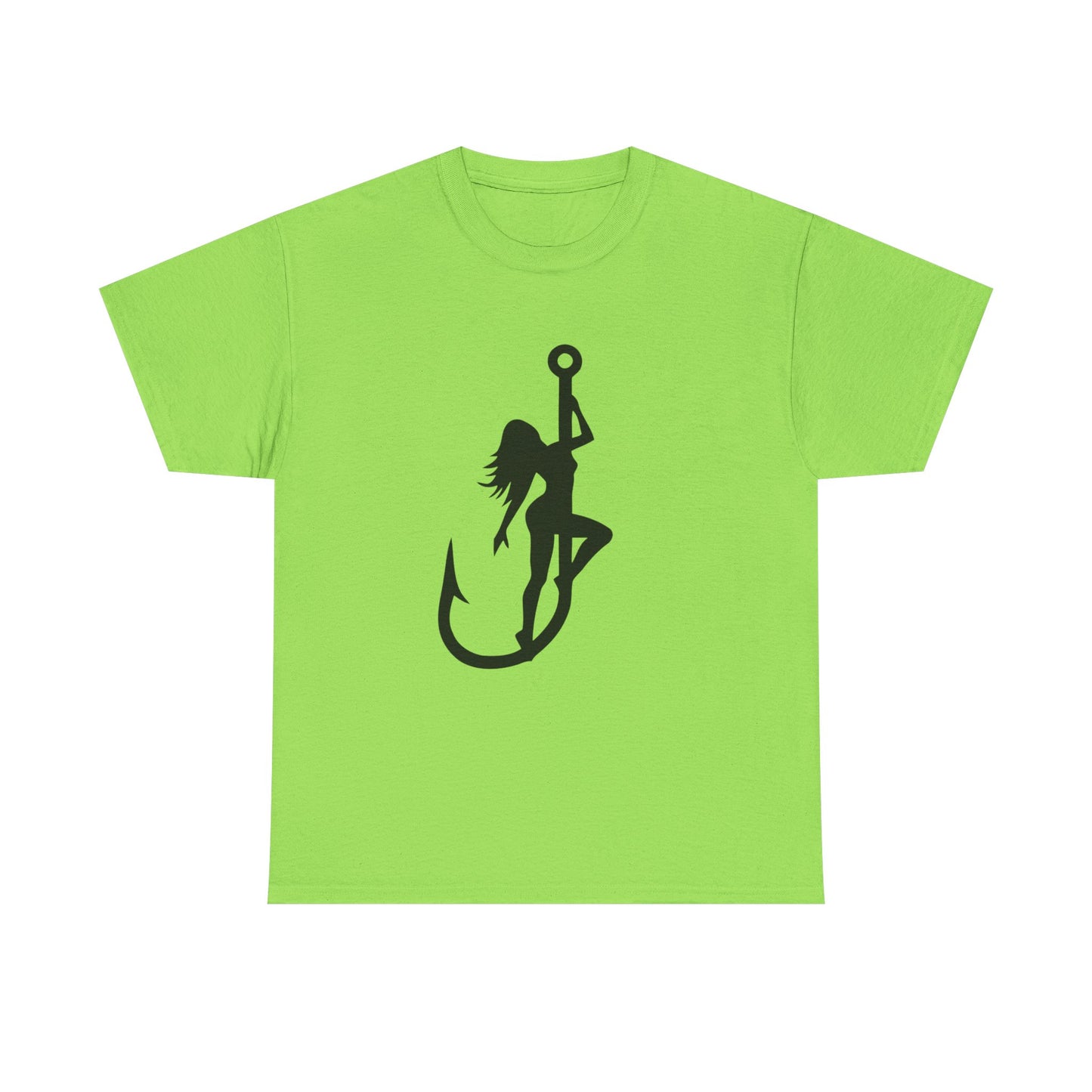 Fishing hook unisex heavy cotton t-shirt