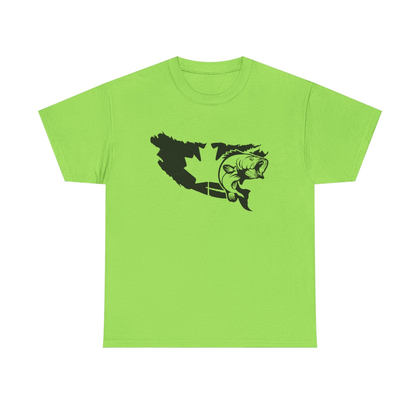 Canada map fishing unisex heavy cotton t-shirt