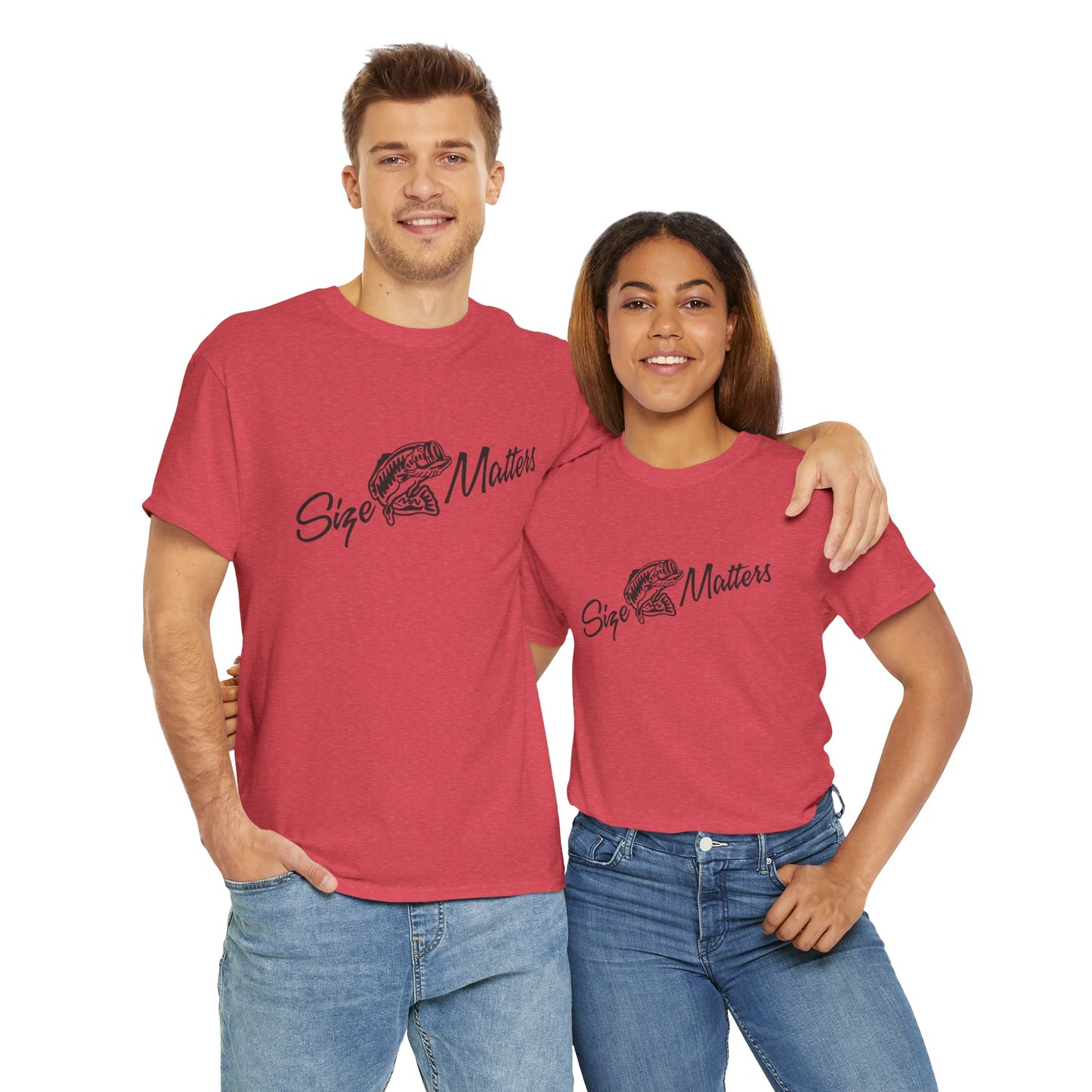Size matters unisex heavy cotton t-shirt
