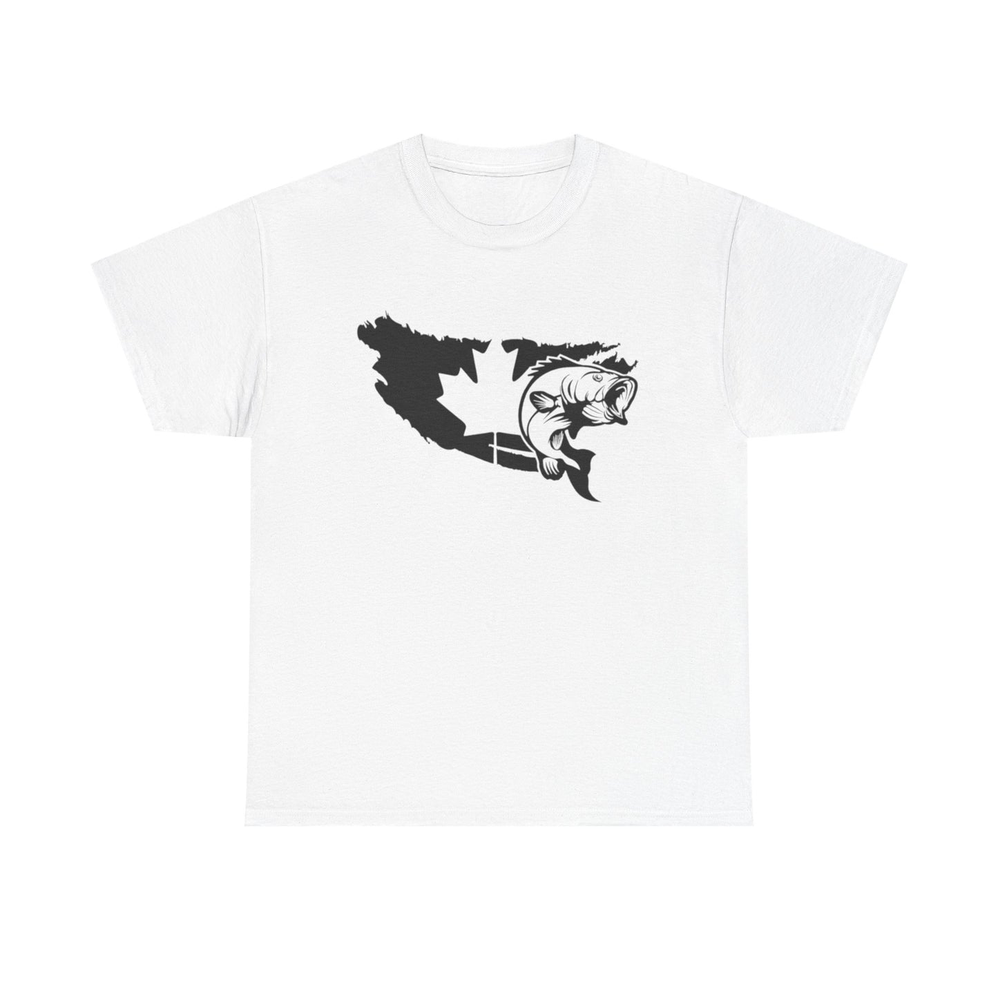 Canada map fishing unisex heavy cotton t-shirt