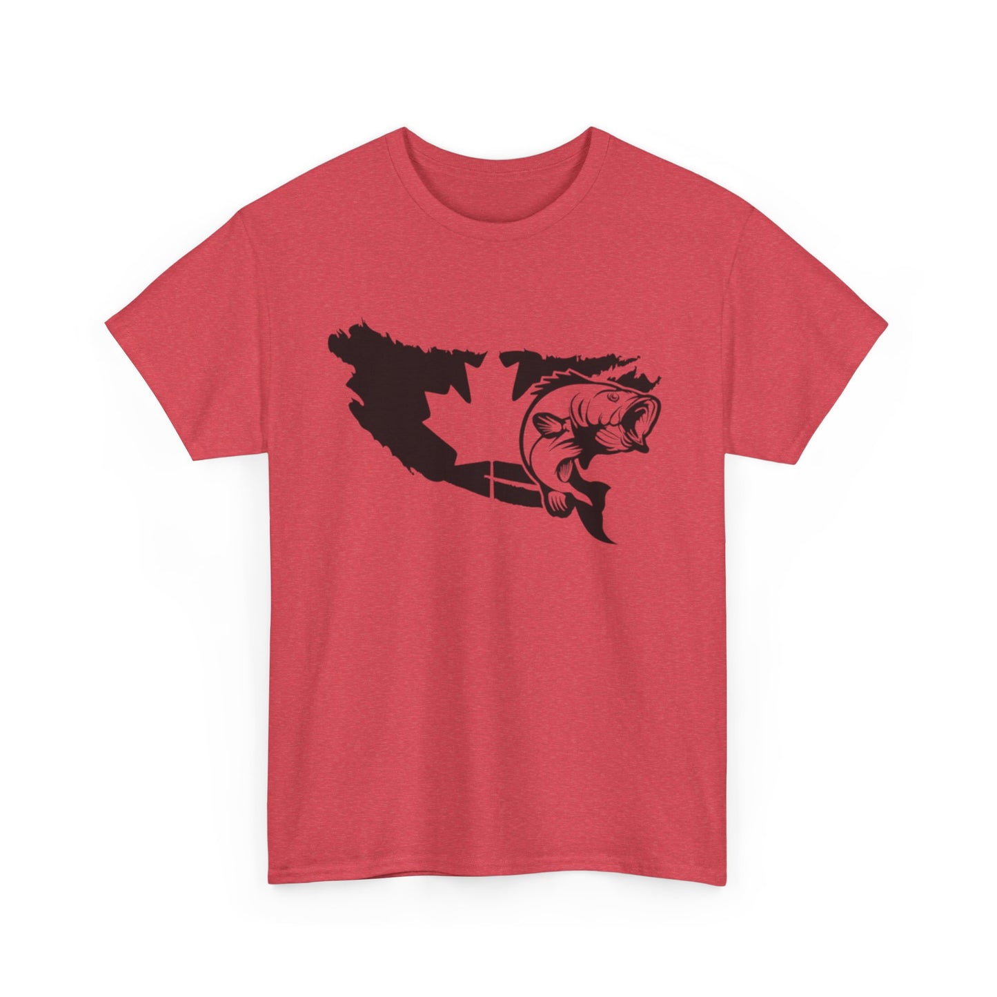 Canada map fishing unisex heavy cotton t-shirt