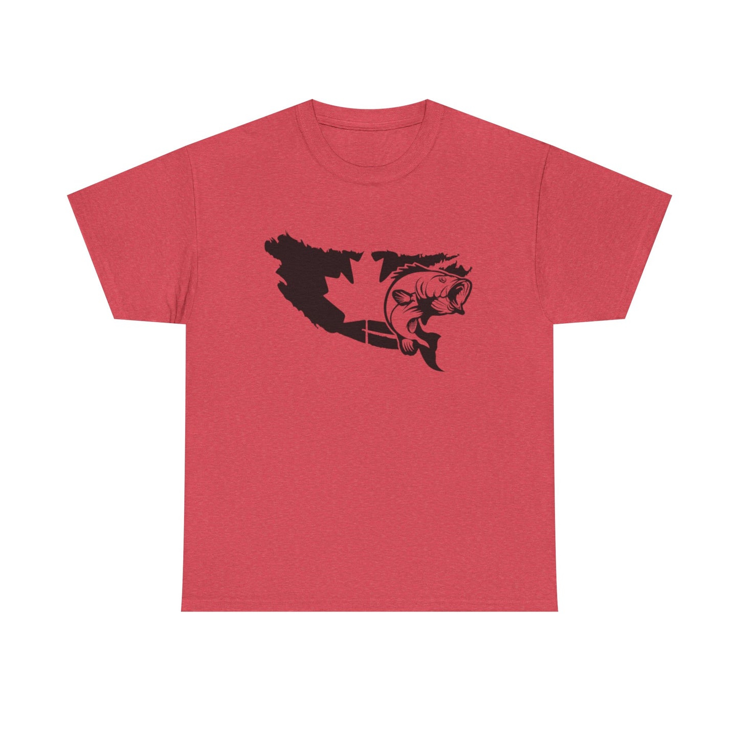 Canada map fishing unisex heavy cotton t-shirt