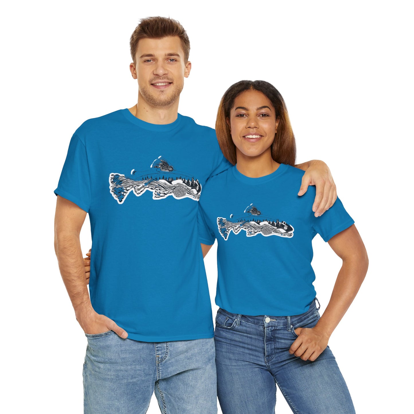 Unique nature fish unisex heavy cotton t-shirt