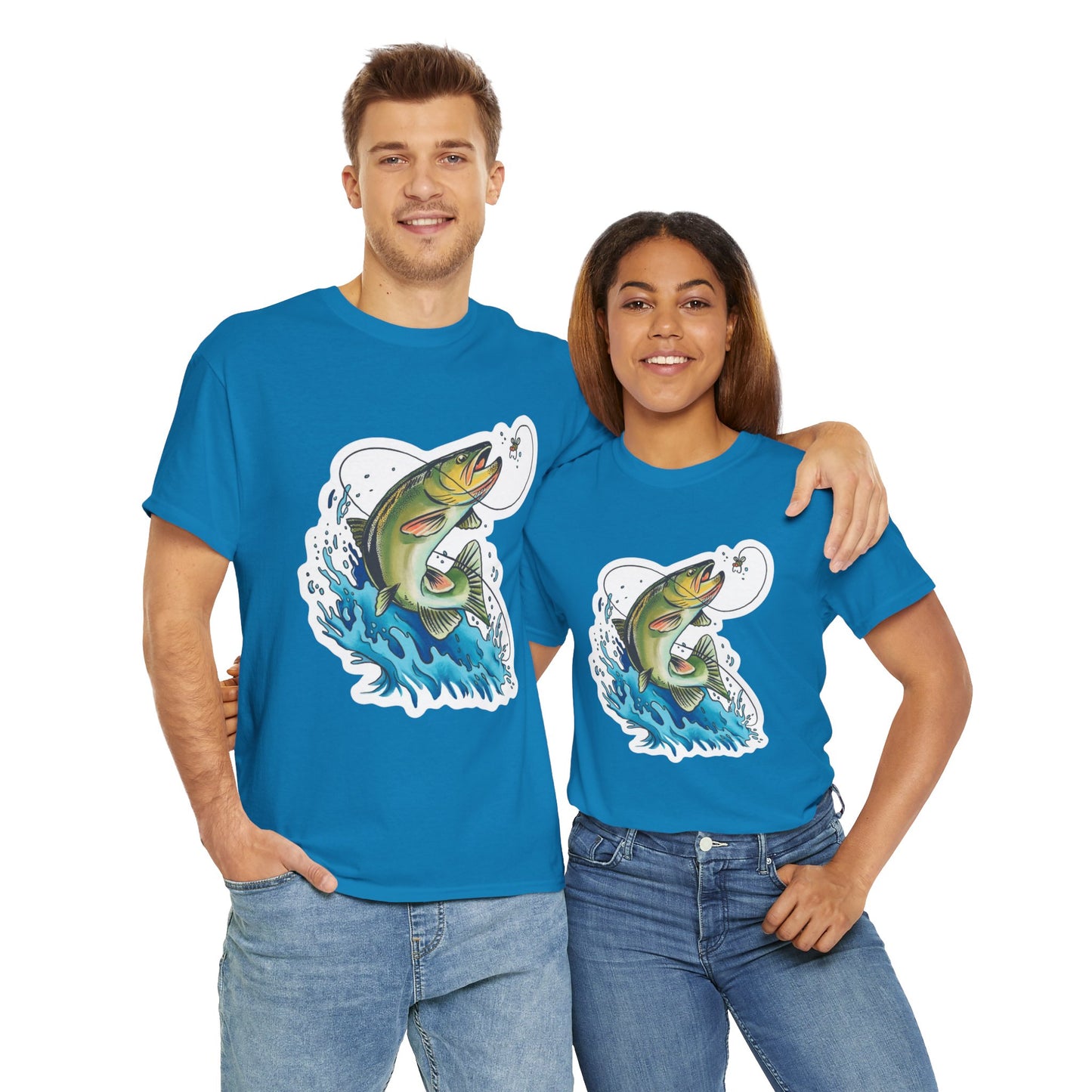 Fishing unisex heavy cotton t-shirt