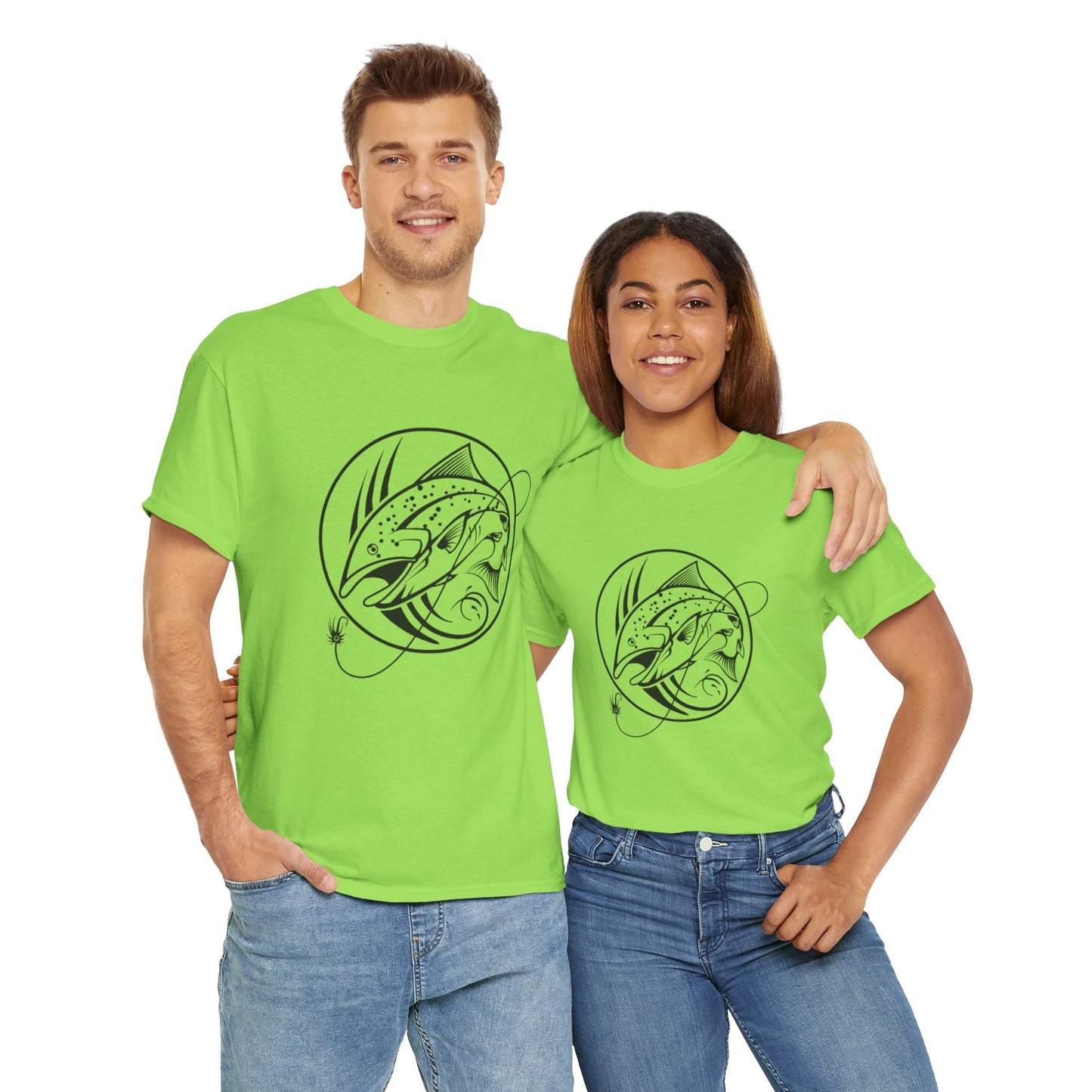Fishing unisex heavy cotton t-shirt