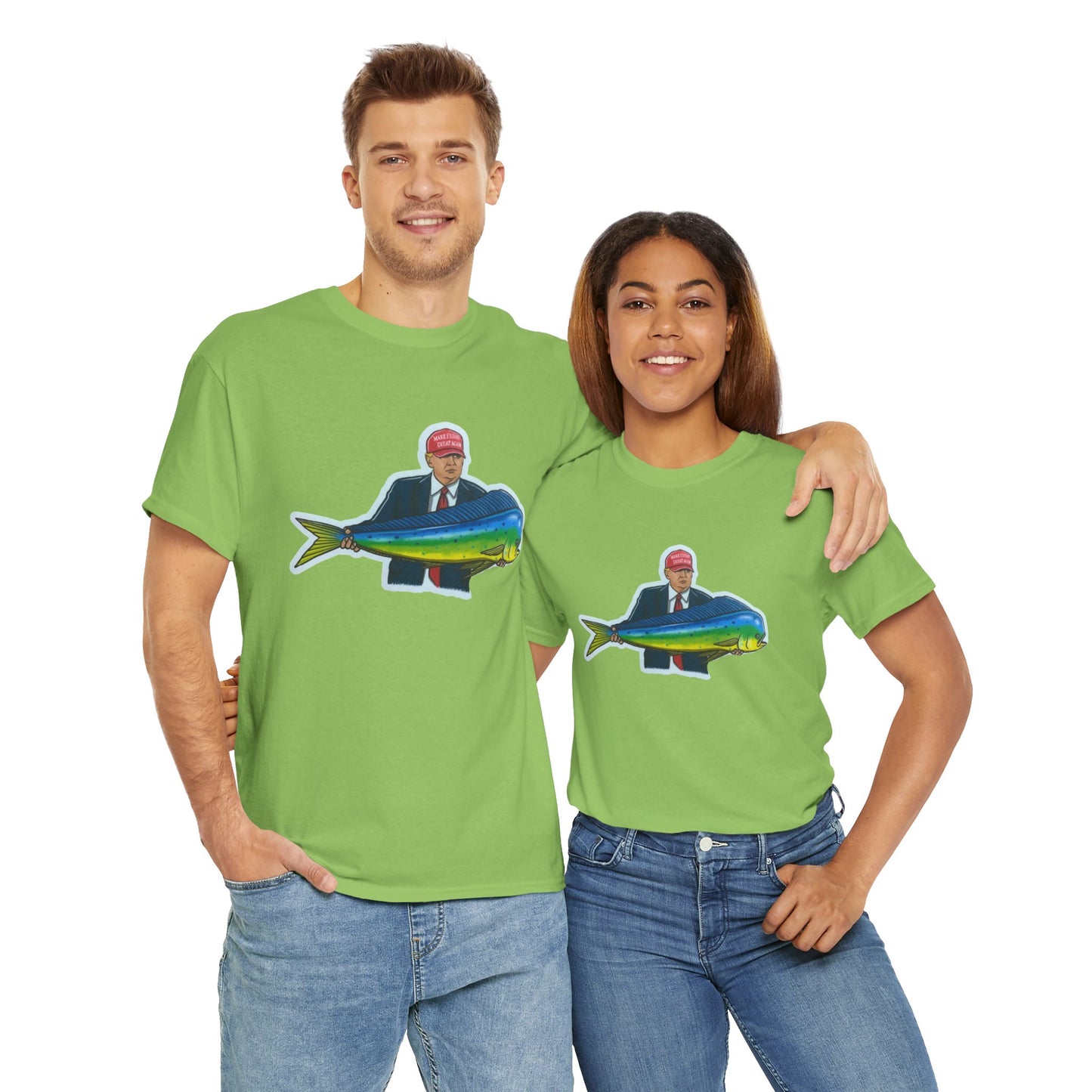 Donald trump fishing unisex heavy cotton t-shirt