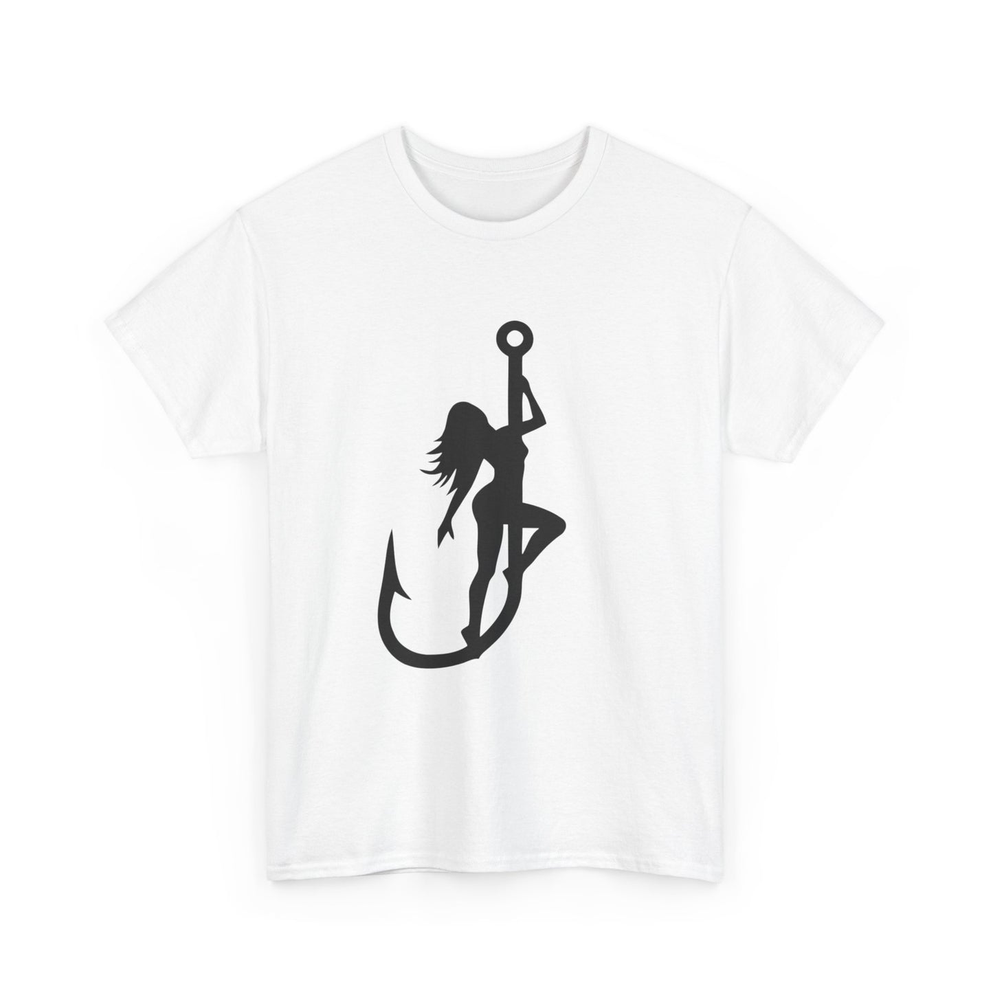 Fishing hook unisex heavy cotton t-shirt