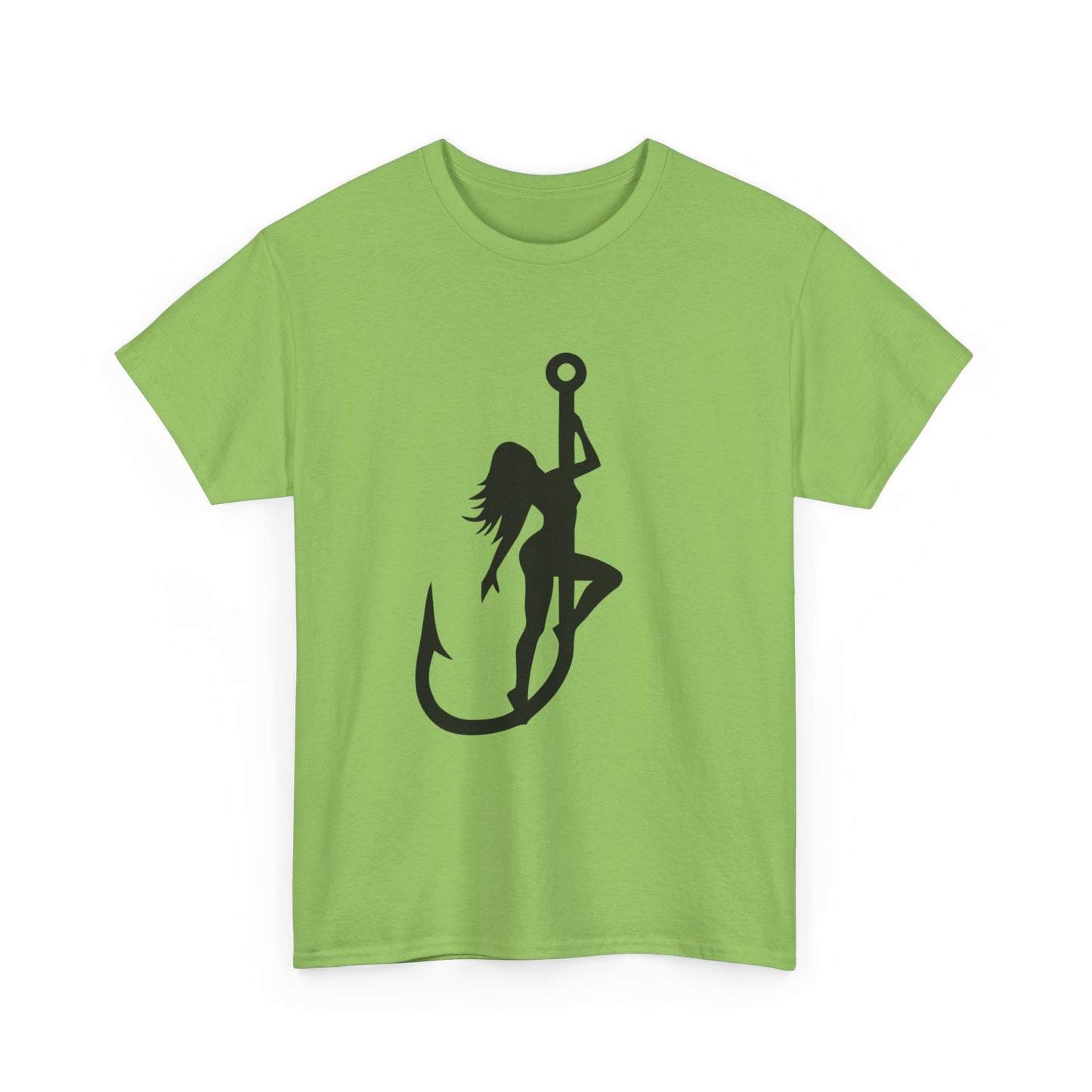 Fishing hook unisex heavy cotton t-shirt