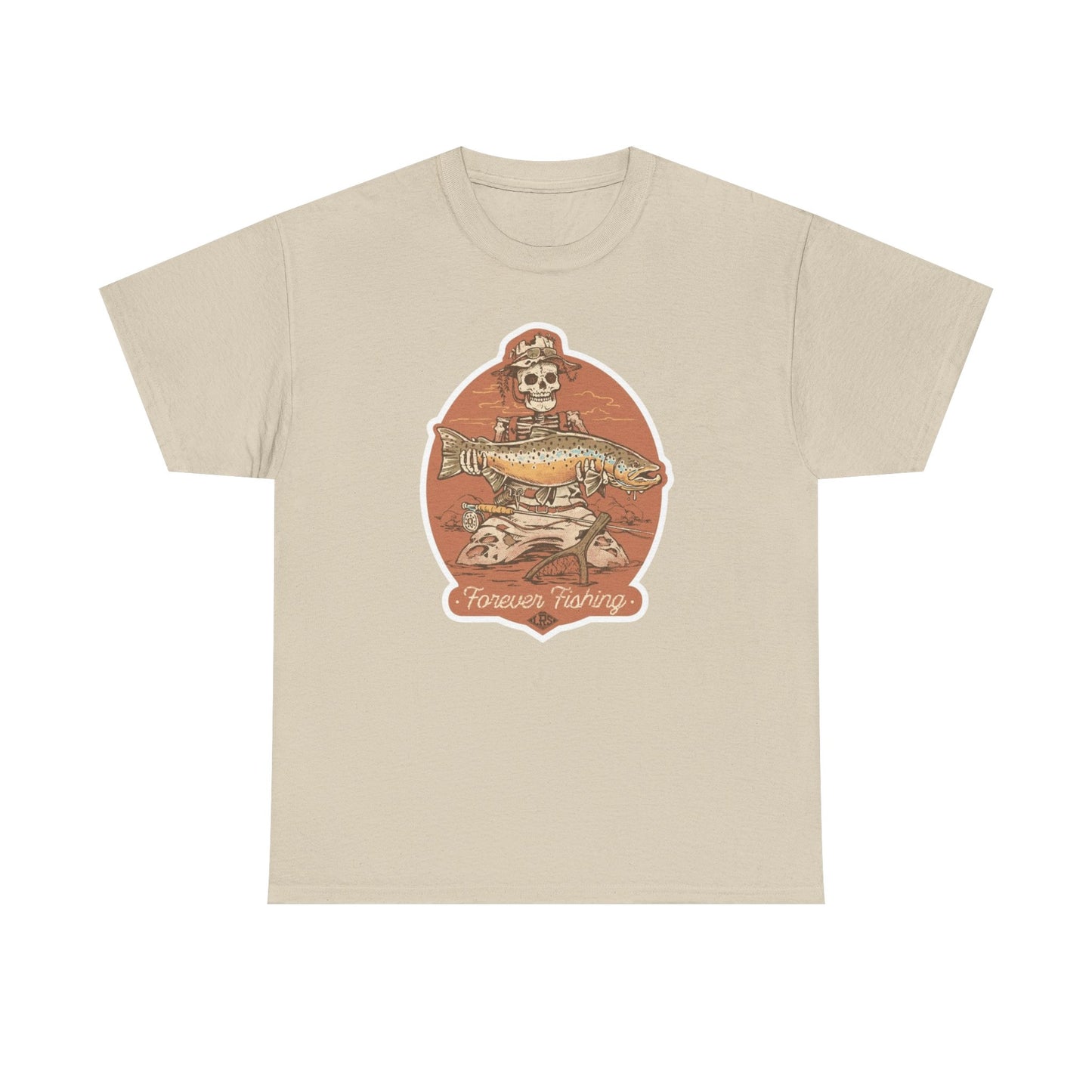 Skeleton forever fishing unisex heavy cotton t-shirt