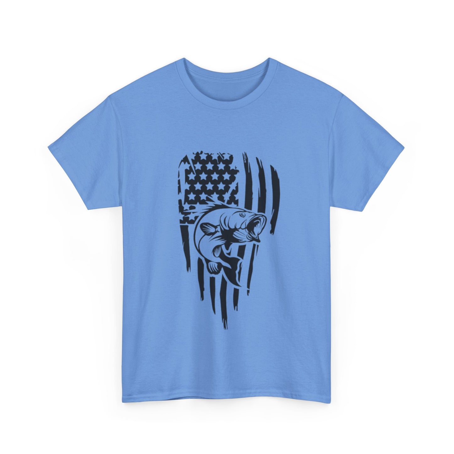 USA flag fishing unisex heavy cotton t-shirt
