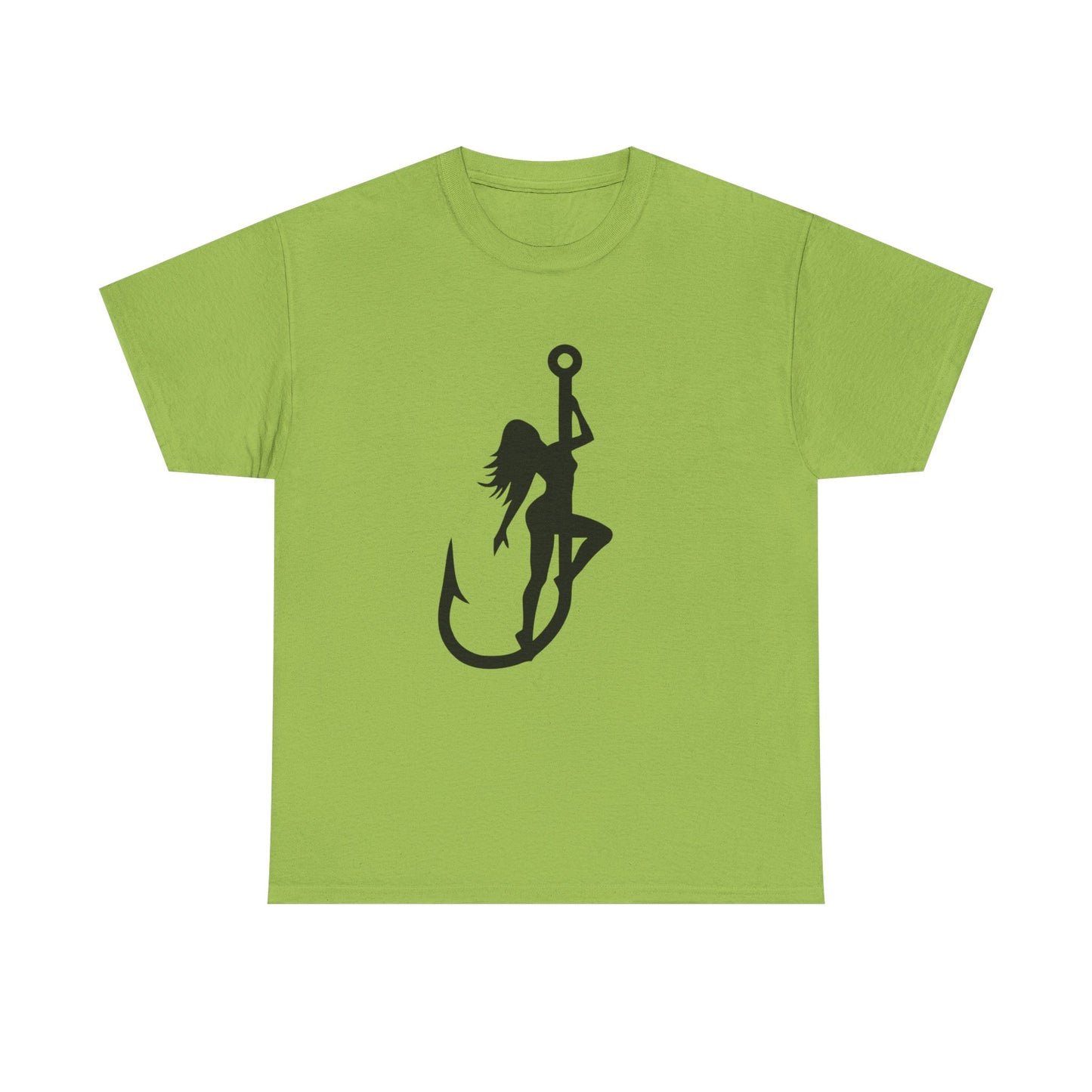 Fishing hook unisex heavy cotton t-shirt