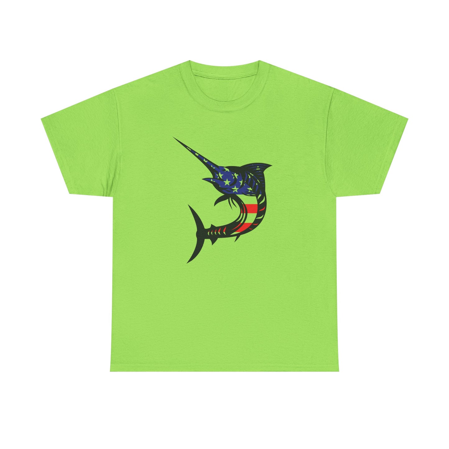 USA sword fish unisex heavy cotton t-shirt