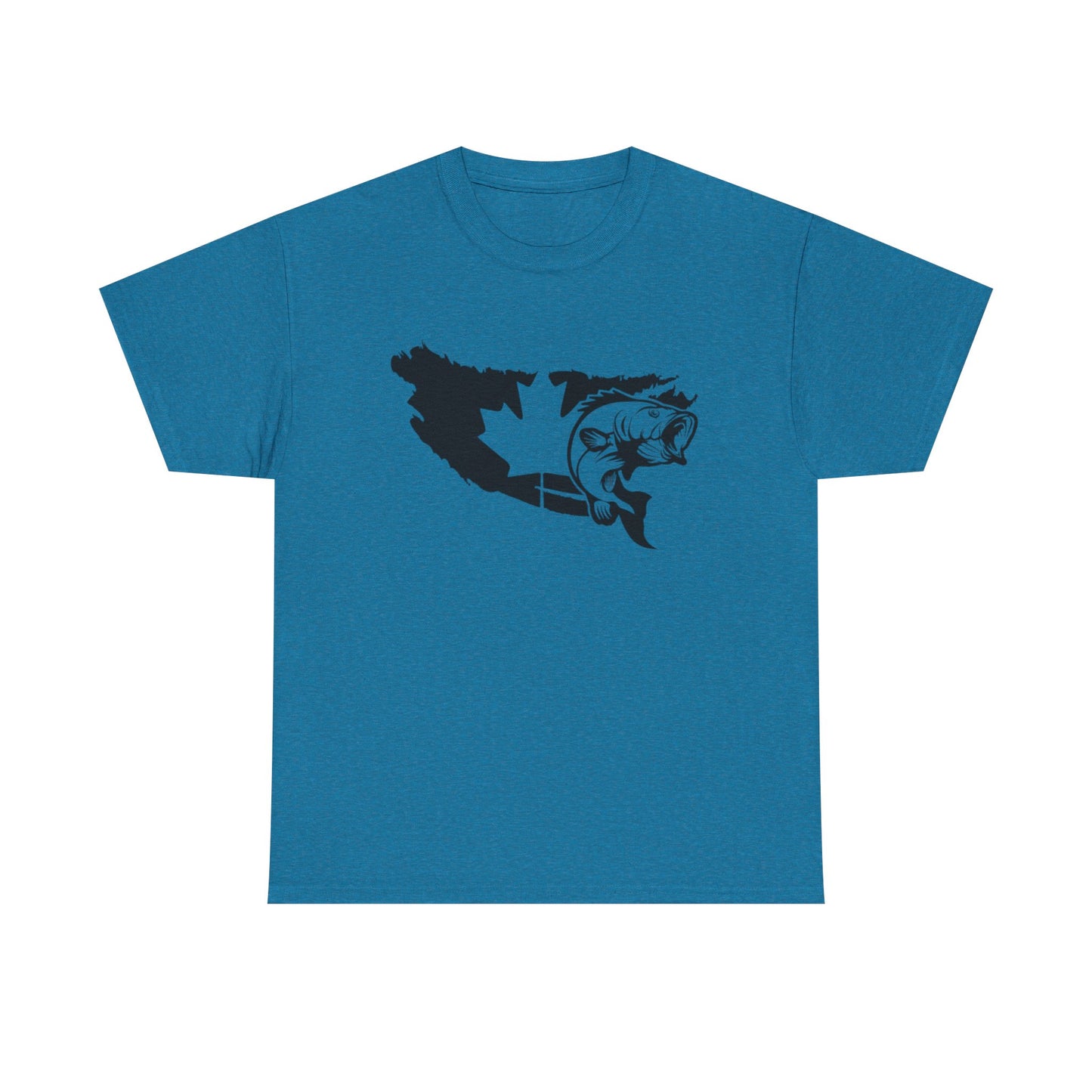 Canada map fishing unisex heavy cotton t-shirt