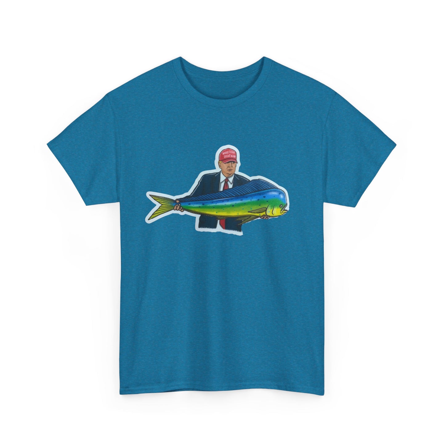 Donald trump fishing unisex heavy cotton t-shirt