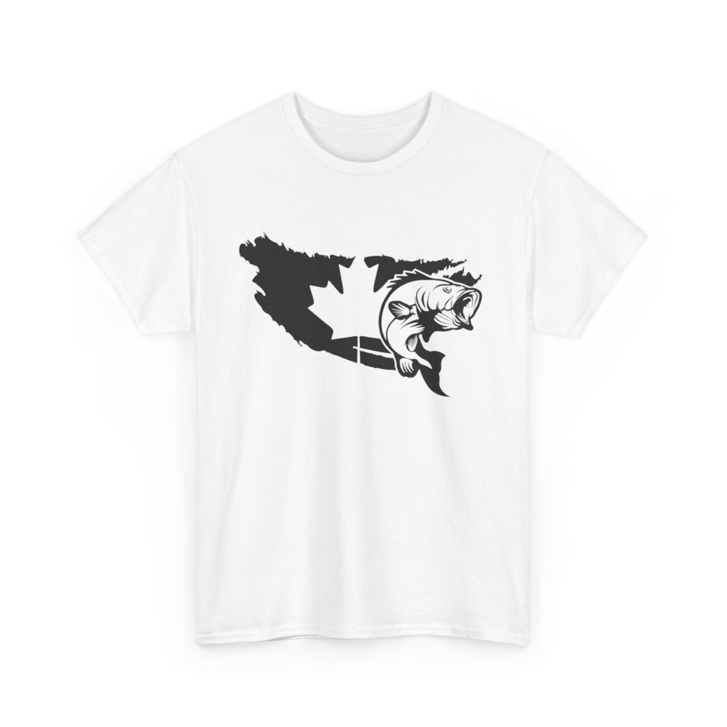 Canada map fishing unisex heavy cotton t-shirt