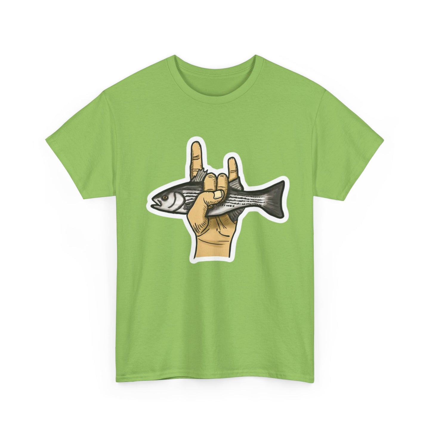 Rock on fish unisex heavy cotton t-shirt