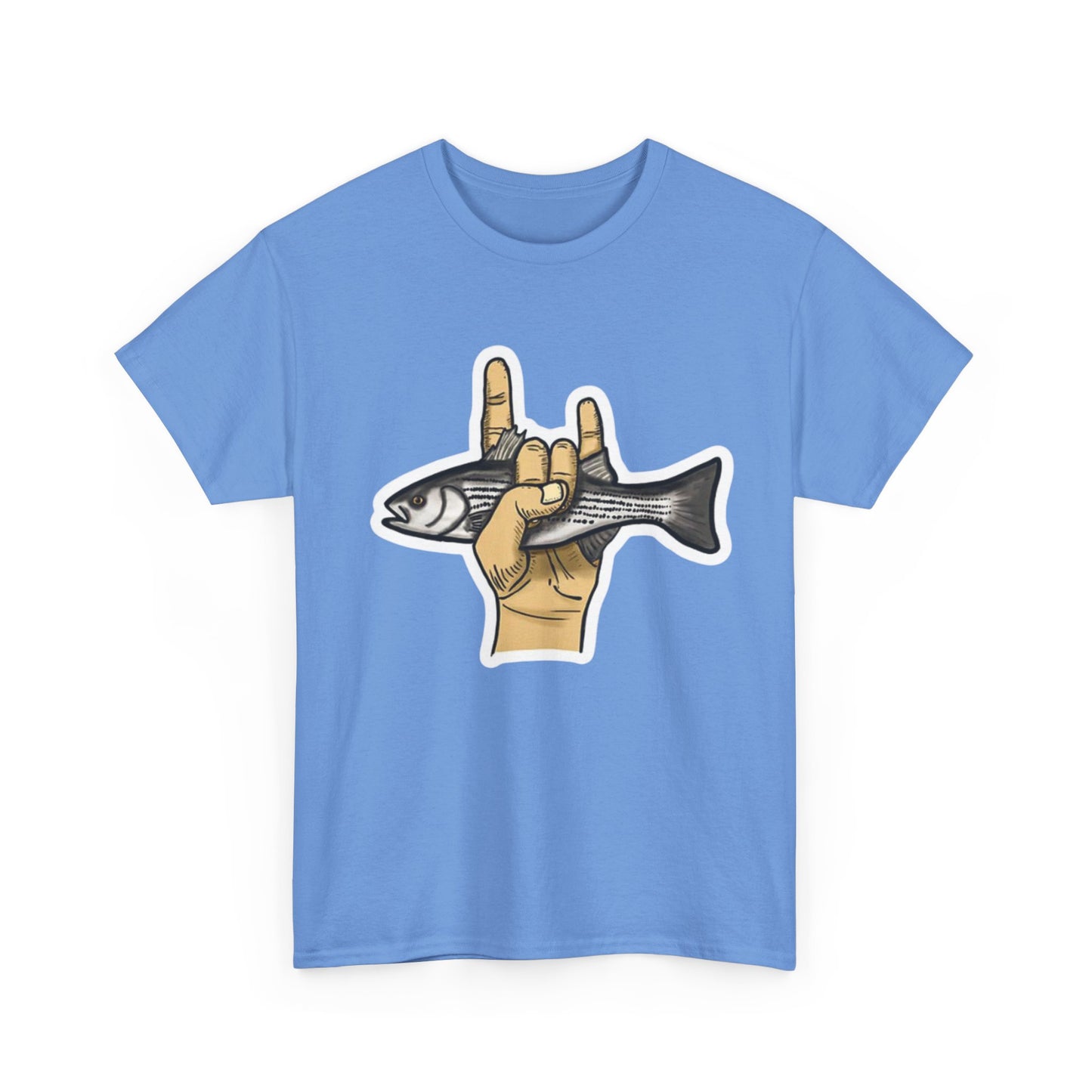 Rock on fish unisex heavy cotton t-shirt