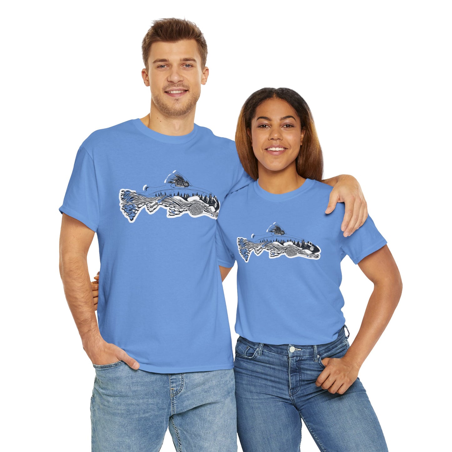 Unique nature fish unisex heavy cotton t-shirt