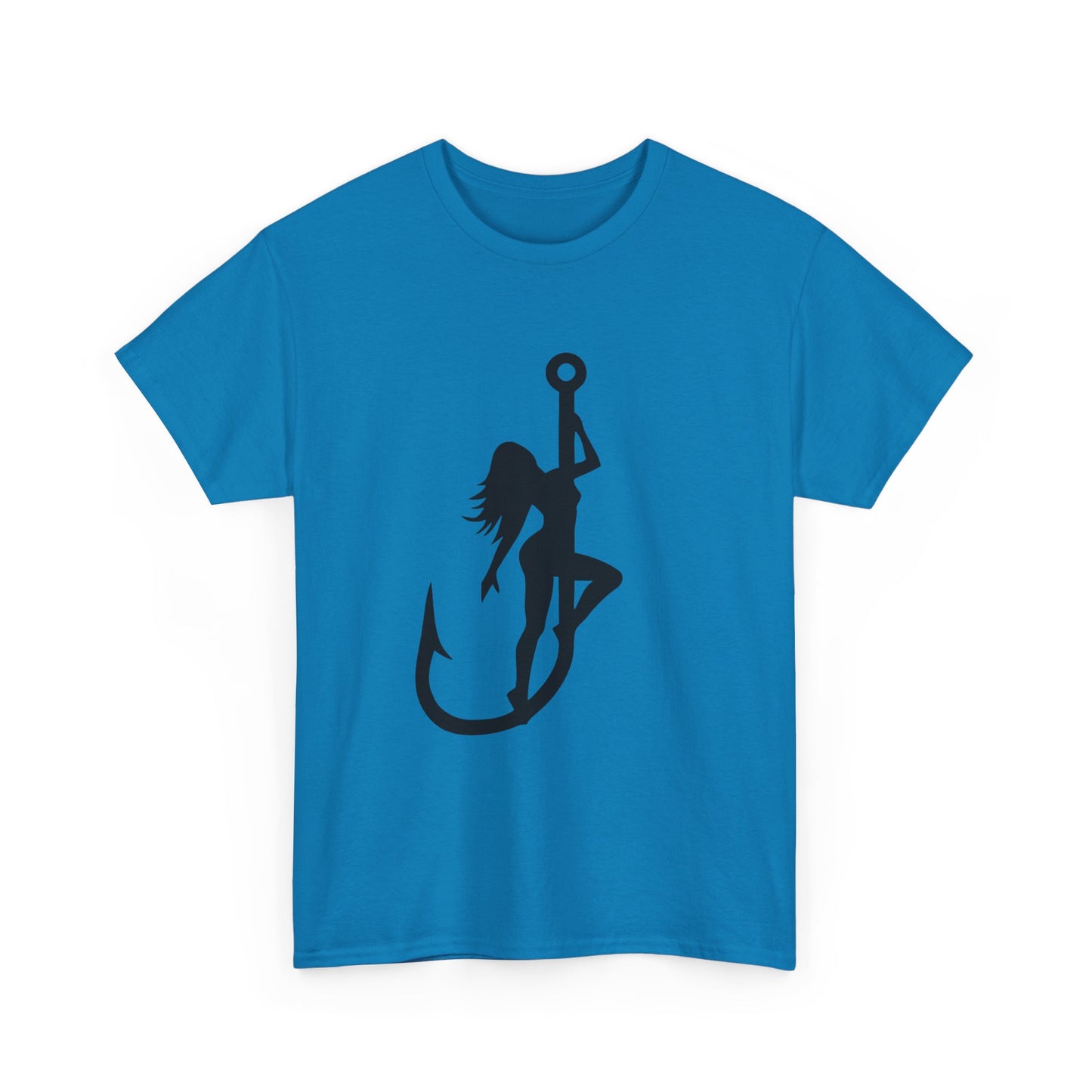 Fishing hook unisex heavy cotton t-shirt
