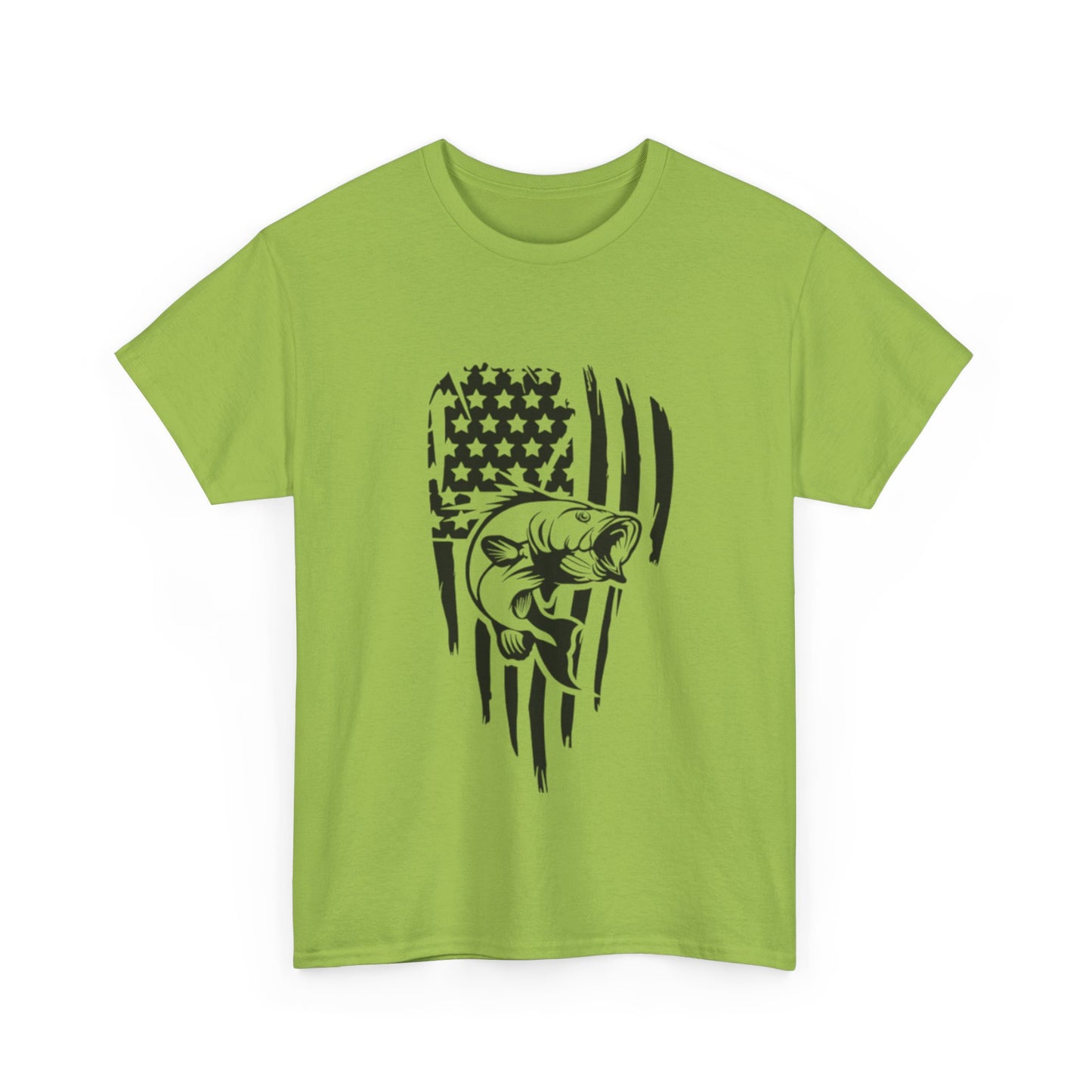 USA flag fishing unisex heavy cotton t-shirt