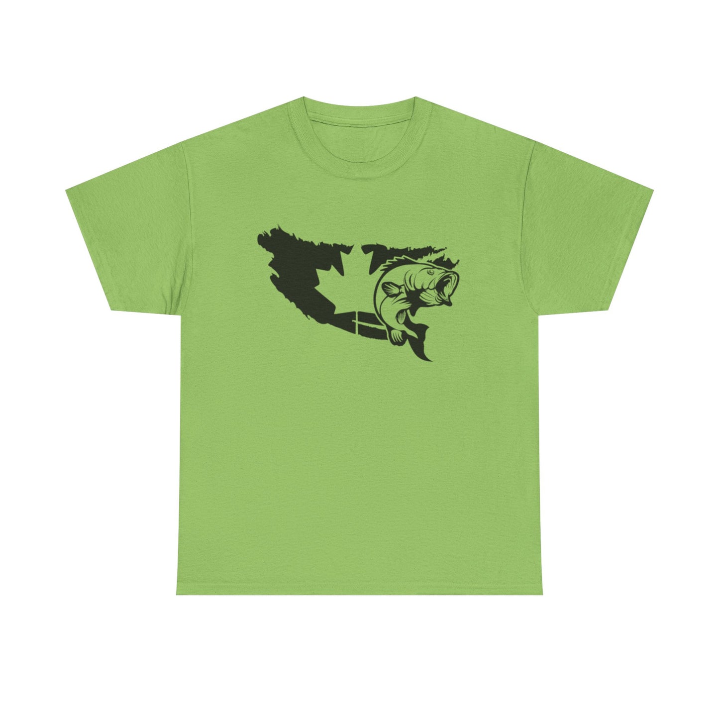 Canada map fishing unisex heavy cotton t-shirt