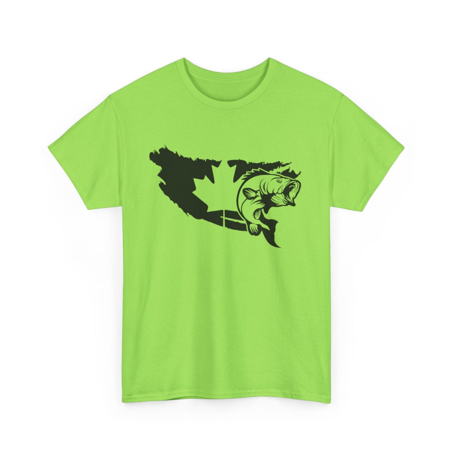 Canada map fishing unisex heavy cotton t-shirt