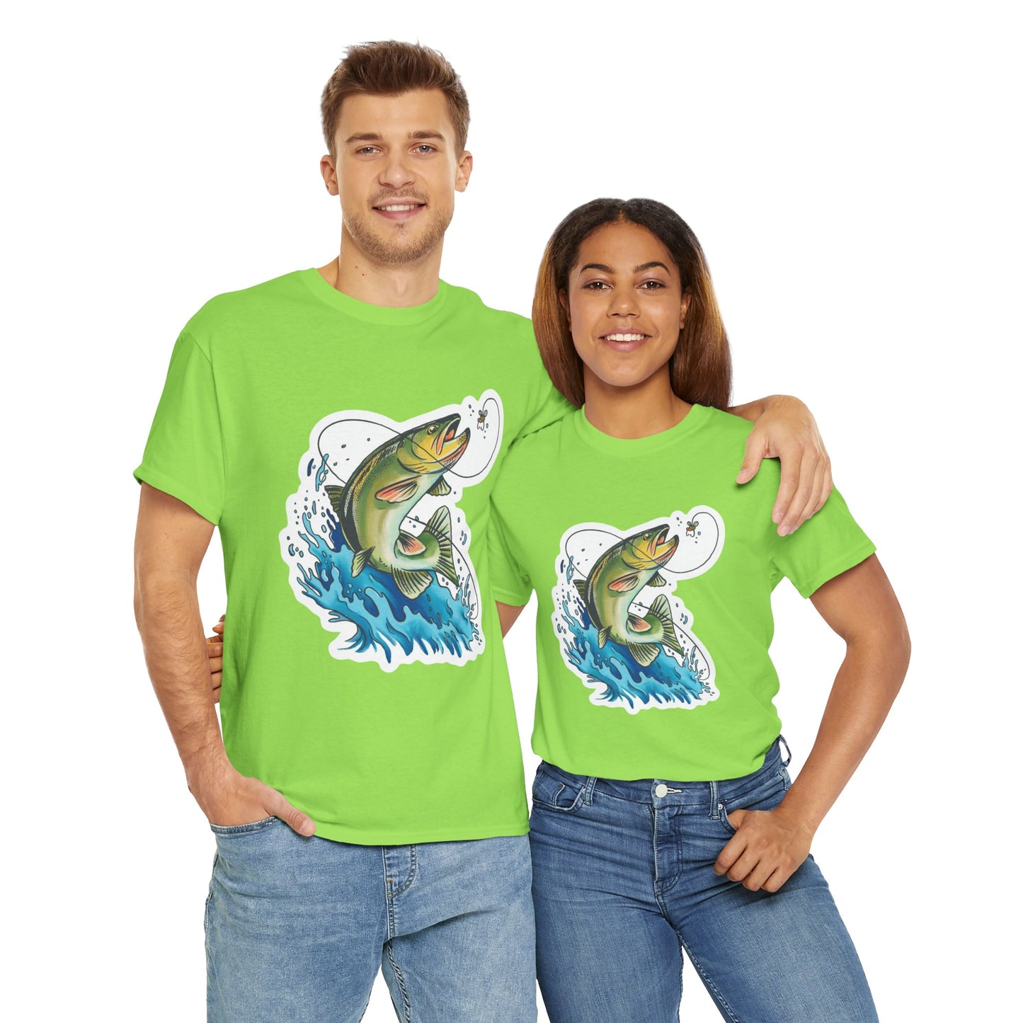 Fishing unisex heavy cotton t-shirt