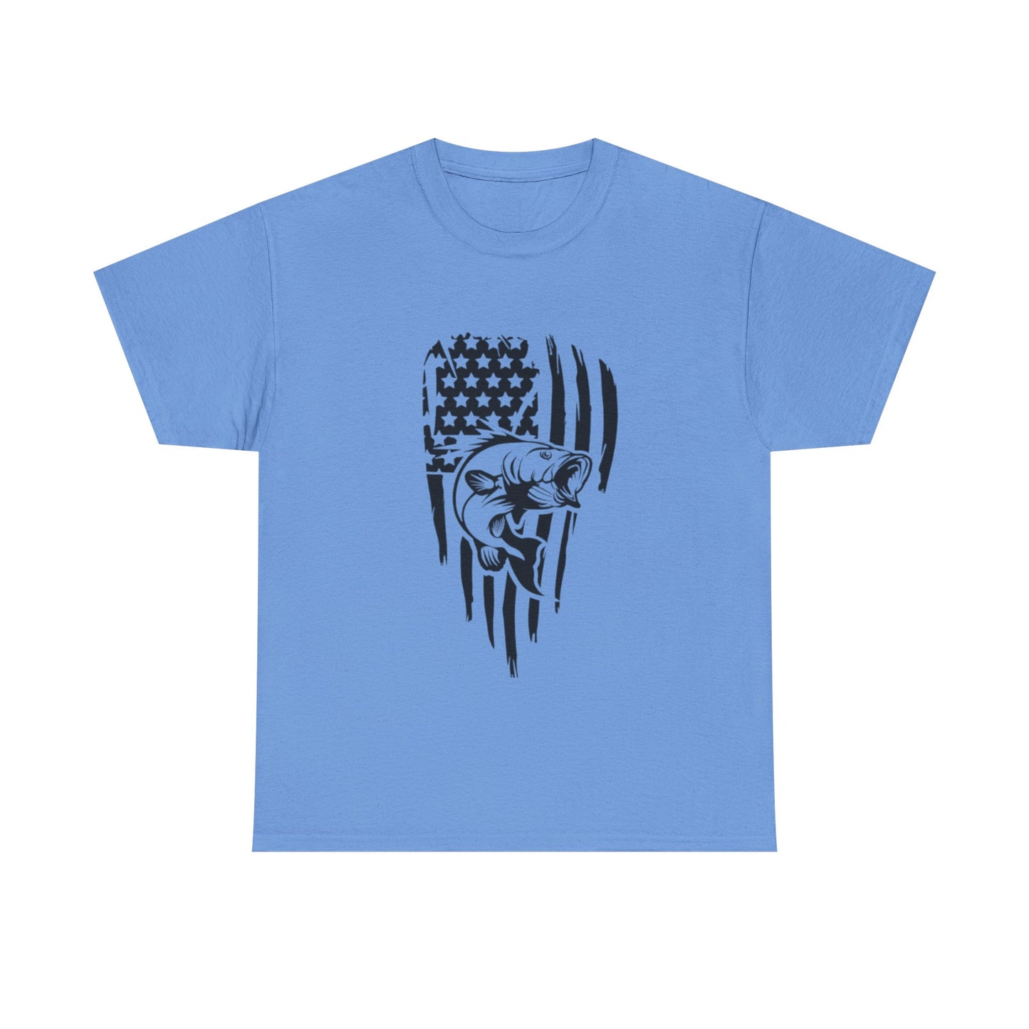 USA flag fishing unisex heavy cotton t-shirt