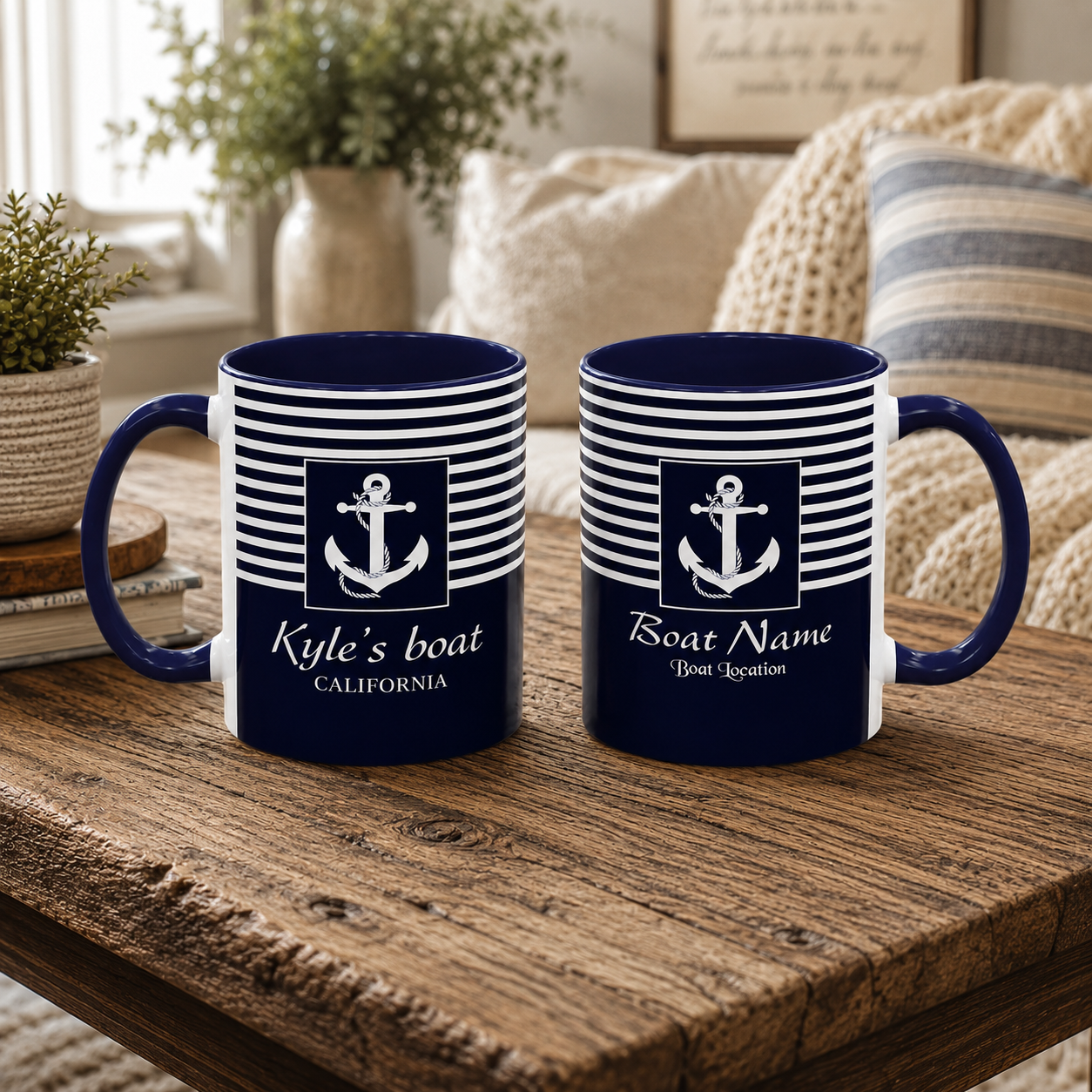 Personalized Custom Name - Boat Mug (11oz)