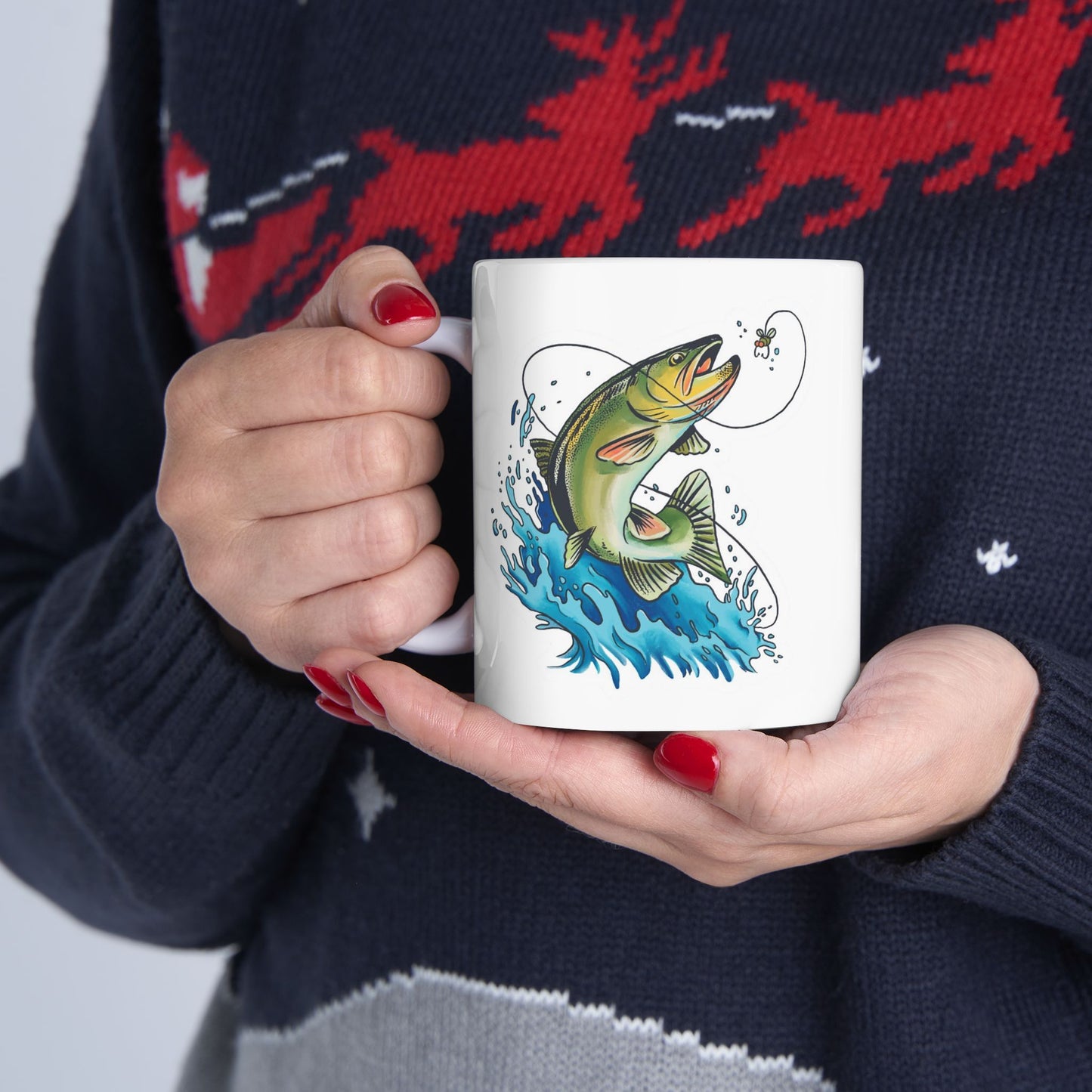 Jumping fish mug