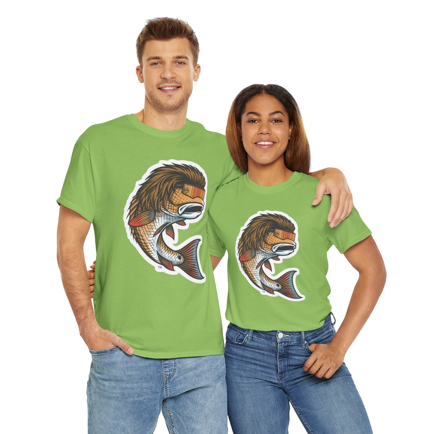 Fish mullet unisex heavy cotton t-shirt