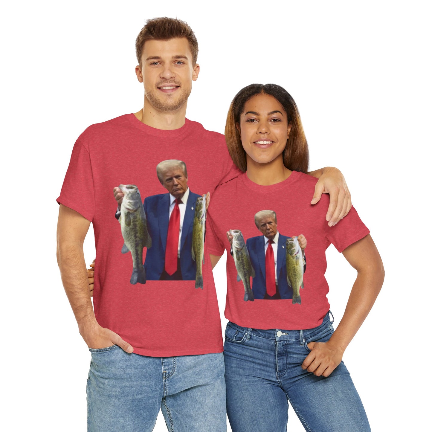 Donald trump fishing unisex heavy cotton t-shirt