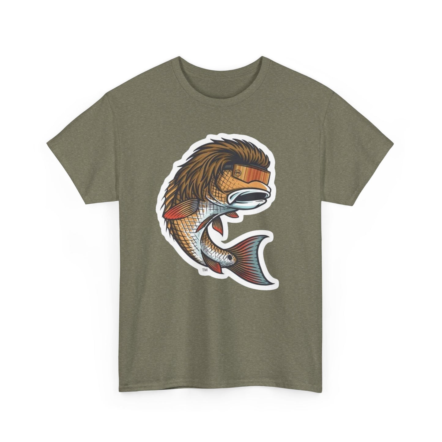 Fish mullet unisex heavy cotton t-shirt