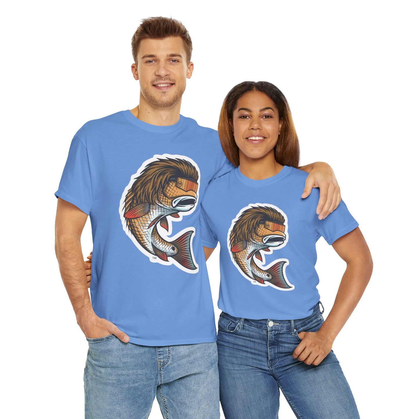 Fish mullet unisex heavy cotton t-shirt