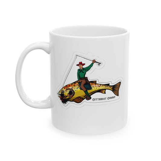 Cut throat cowboy mug