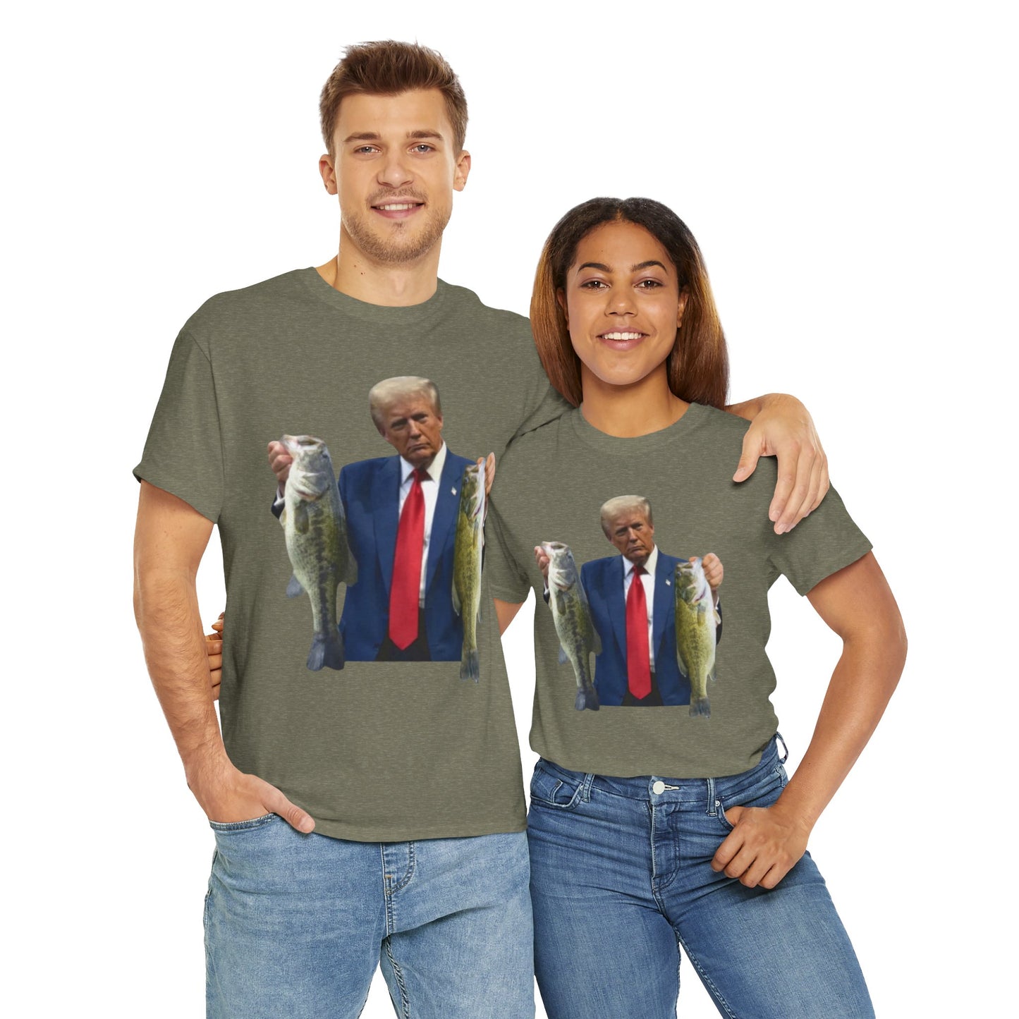 Donald trump fishing unisex heavy cotton t-shirt