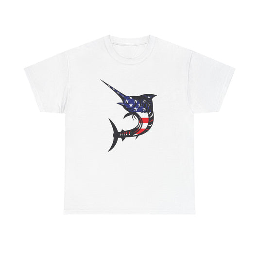 USA sword fish unisex heavy cotton t-shirt