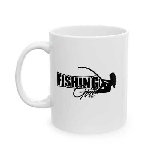 Fishing girl mug
