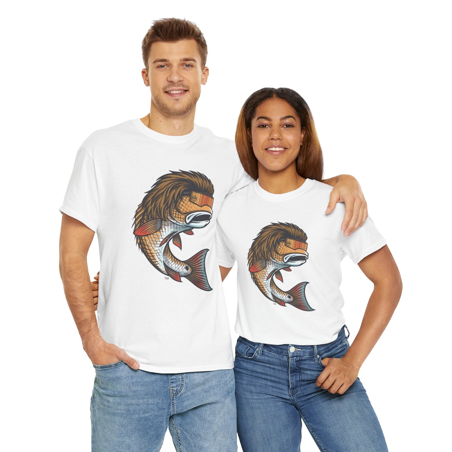 Fish mullet unisex heavy cotton t-shirt