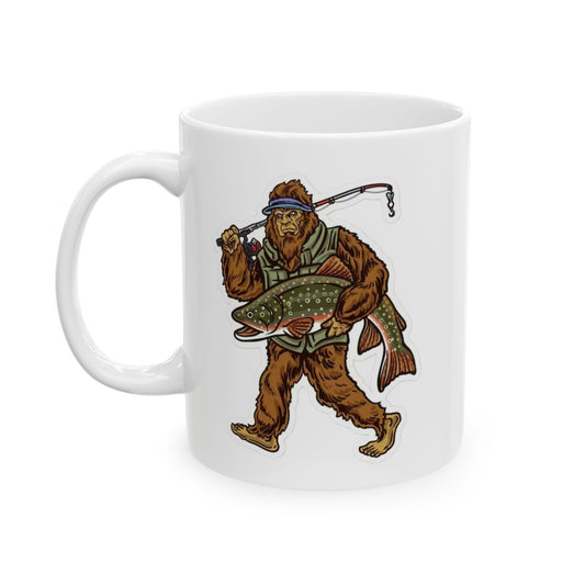 Big foot fishing mug