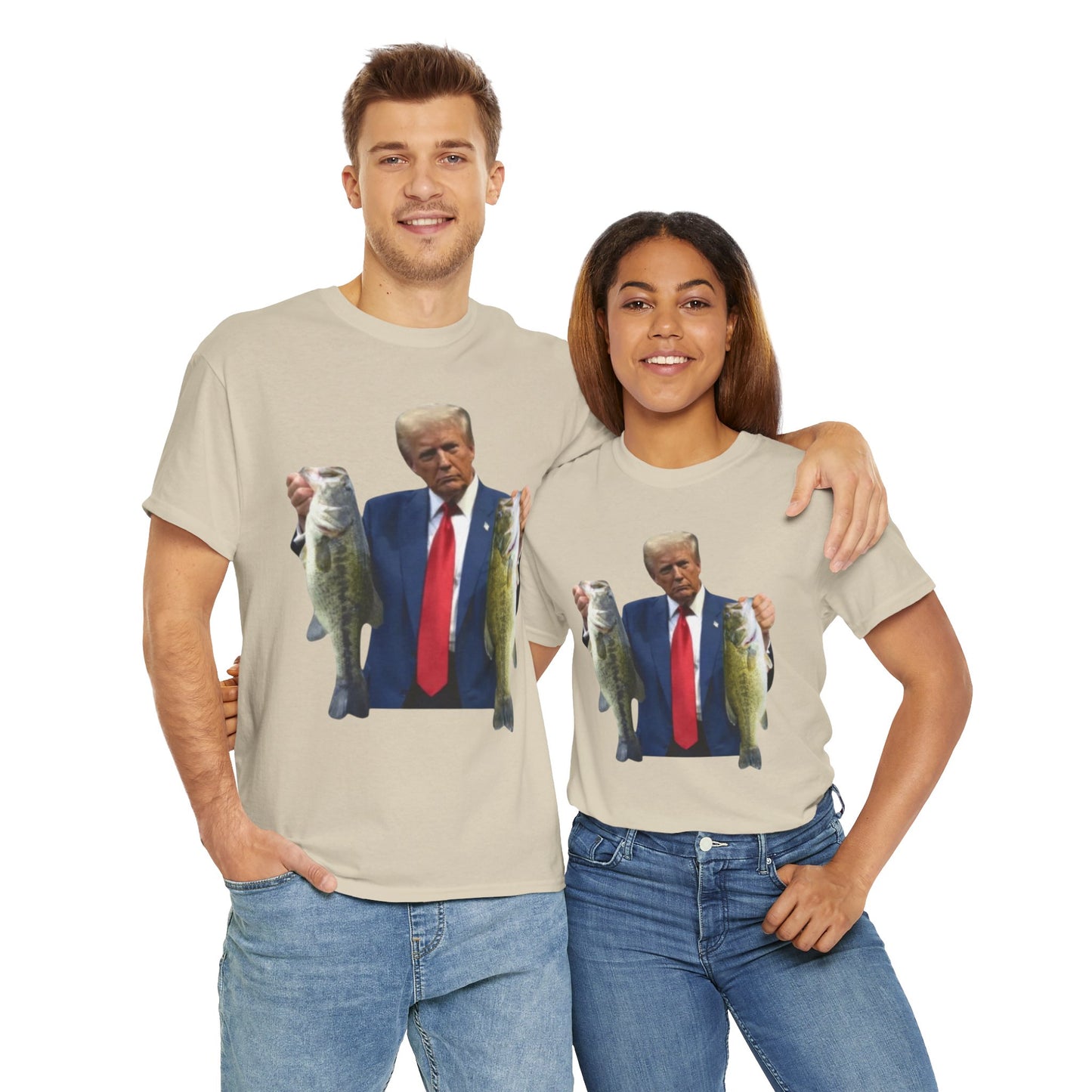 Donald trump fishing unisex heavy cotton t-shirt